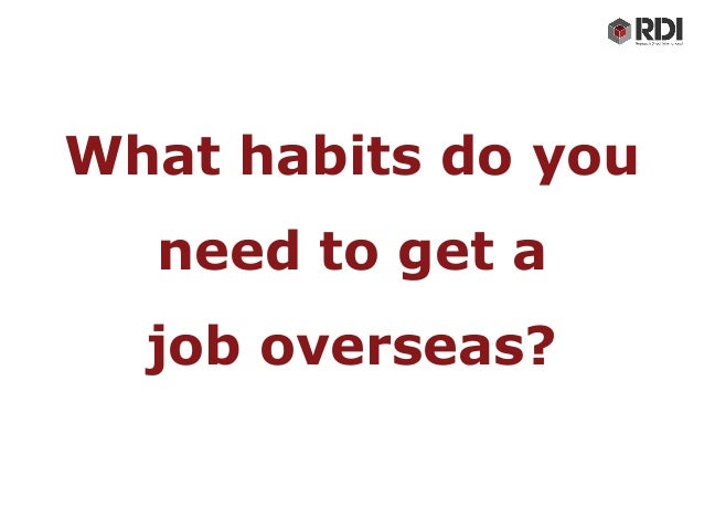 how to get a job overseas