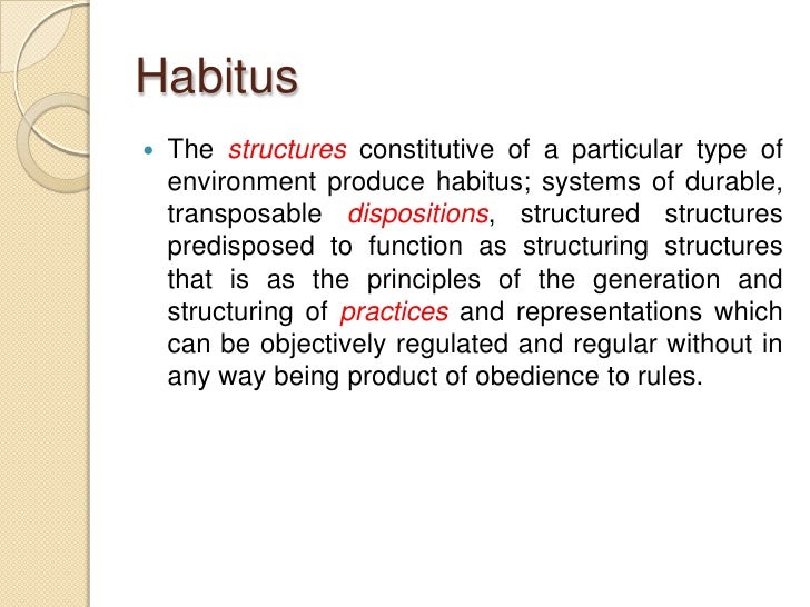 BOURDIEUS THEORY OF HABITUS PDF BOURDIEUS THEORY OF HABITUS PDF