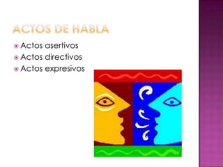  Actos asertivos
 Actos directivos
 Actos expresivos
 