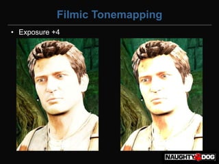 Filmic Tonemapping<br /><ul><li>This technique works with any color.</li></ul>Reinhard<br />Linear<br />Filmic<br />