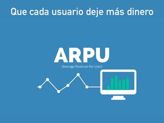 eduardo@estrategasweb.com @esanchez43
Que cada usuario deje más dinero
(Average Revenue Per User)
 