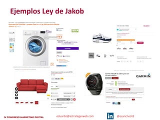 eduardo@estrategasweb.com @esanchez43
Ejemplos Ley de Jakob
 