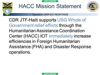 (HACC) Humanitarian Assistance Coordination Center | PDF