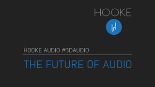 THE FUTURE OF AUDIO
HOOKE AUDIO #3DAUDIO
 