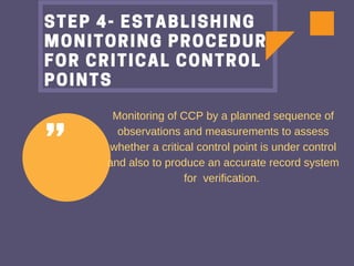 Critical Control Observation Example Haccp | PDF