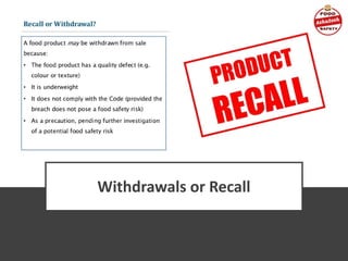 Withdrawals or Recall
 