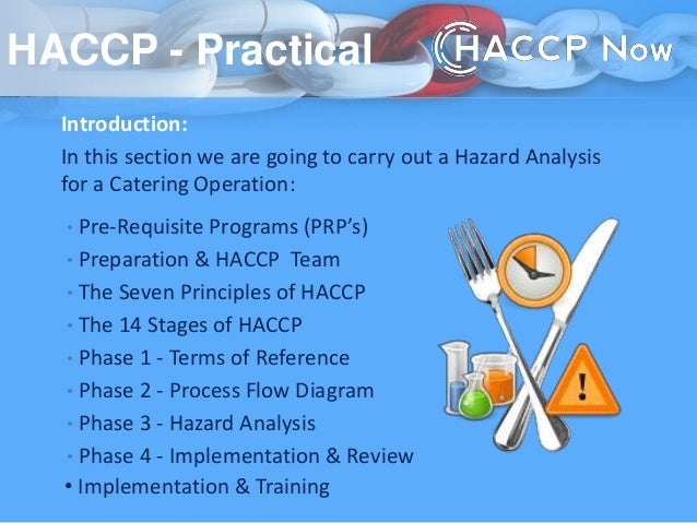 Principles of HACCP Practical Training