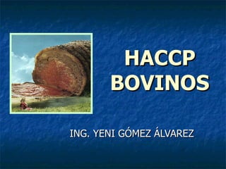 HACCP BOVINOS ING. YENI G ÓMEZ ÁLVAREZ 