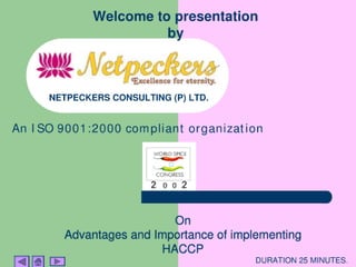 Haccp consulting and training by Netpeckers Consulting