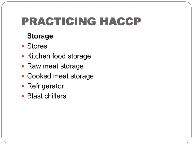 Haccp Definition And Principles