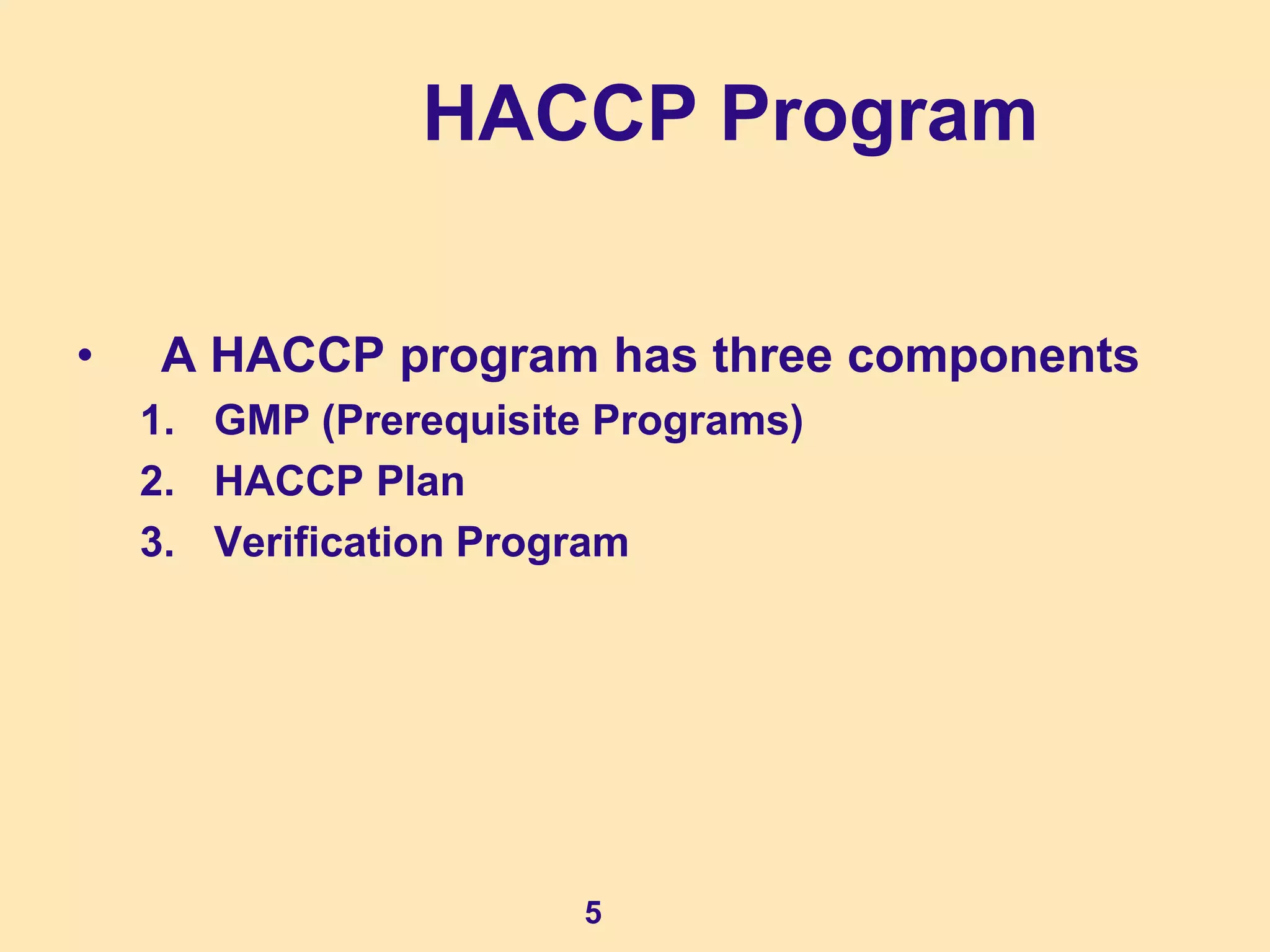 Gmp Program Escp HACCP & GMP training | PDF