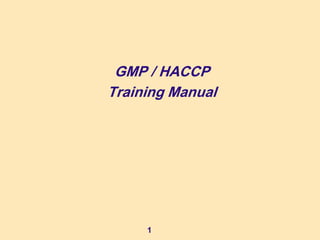 HACCP & GMP training