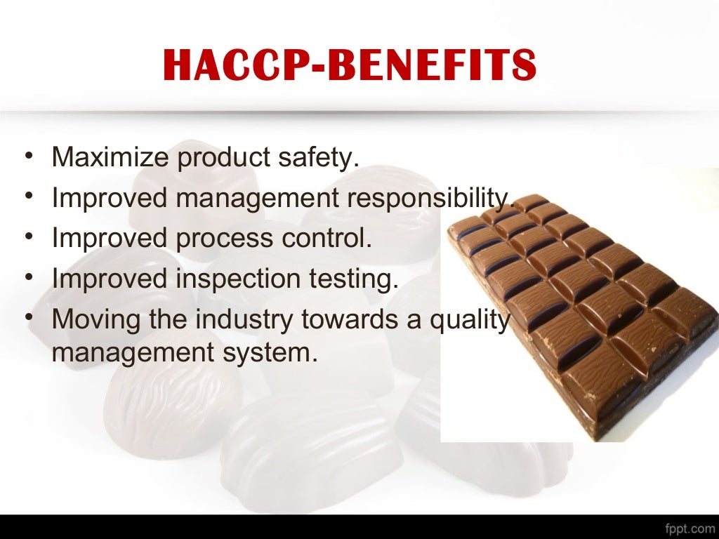 Haccp plan in chocolate