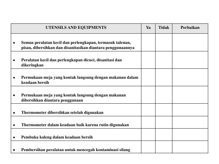 Contoh Ceklist Kebersihan Toilet - Rommy 7081