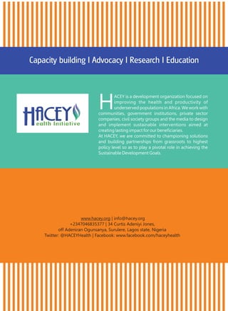 HACEY - programs and activities