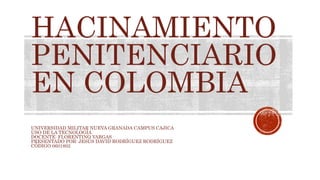 HACINAMIENTO
PENITENCIARIO
EN COLOMBIA
 