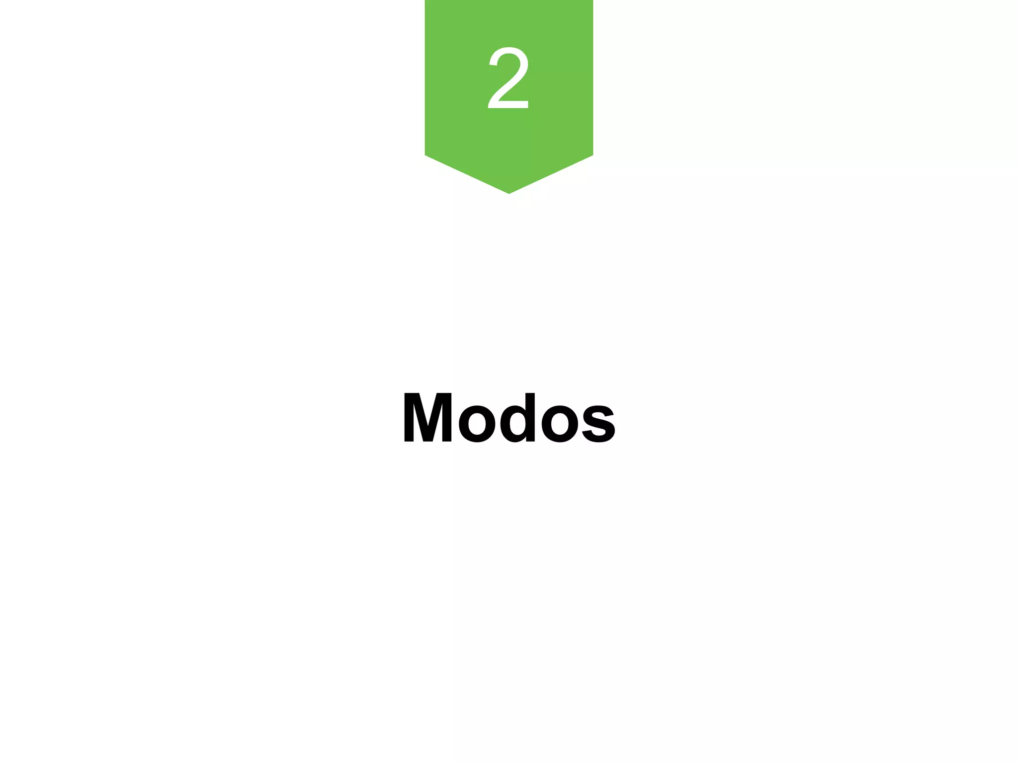 2
Modos
 