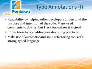 Hack programming language | PPT