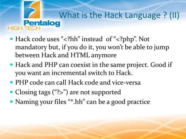 Hack programming language | PPT