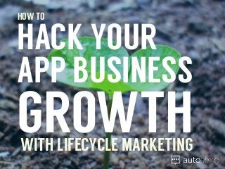 HOW TO 
HACK YOUR 
APP BUSINESS 
GROWTH 
WITH LIFECYCLE MARKETING 
 