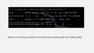 Above it is running, we leave it running a few minutes while as it collects data.
 