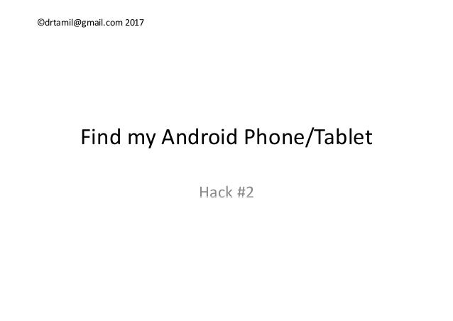 find my android tablet