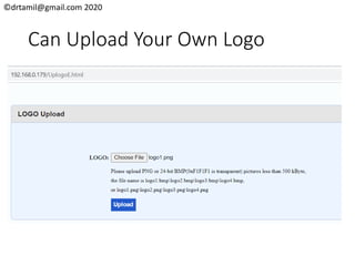©drtamil@gmail.com 2020
Can Upload Your Own Logo
 