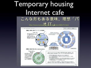 Temporary housing  Internet cafe 