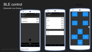 BLE control [Demo]
( Bluetooth Low Energy )
App used : Bluefruit LE connect v1.2.0
 