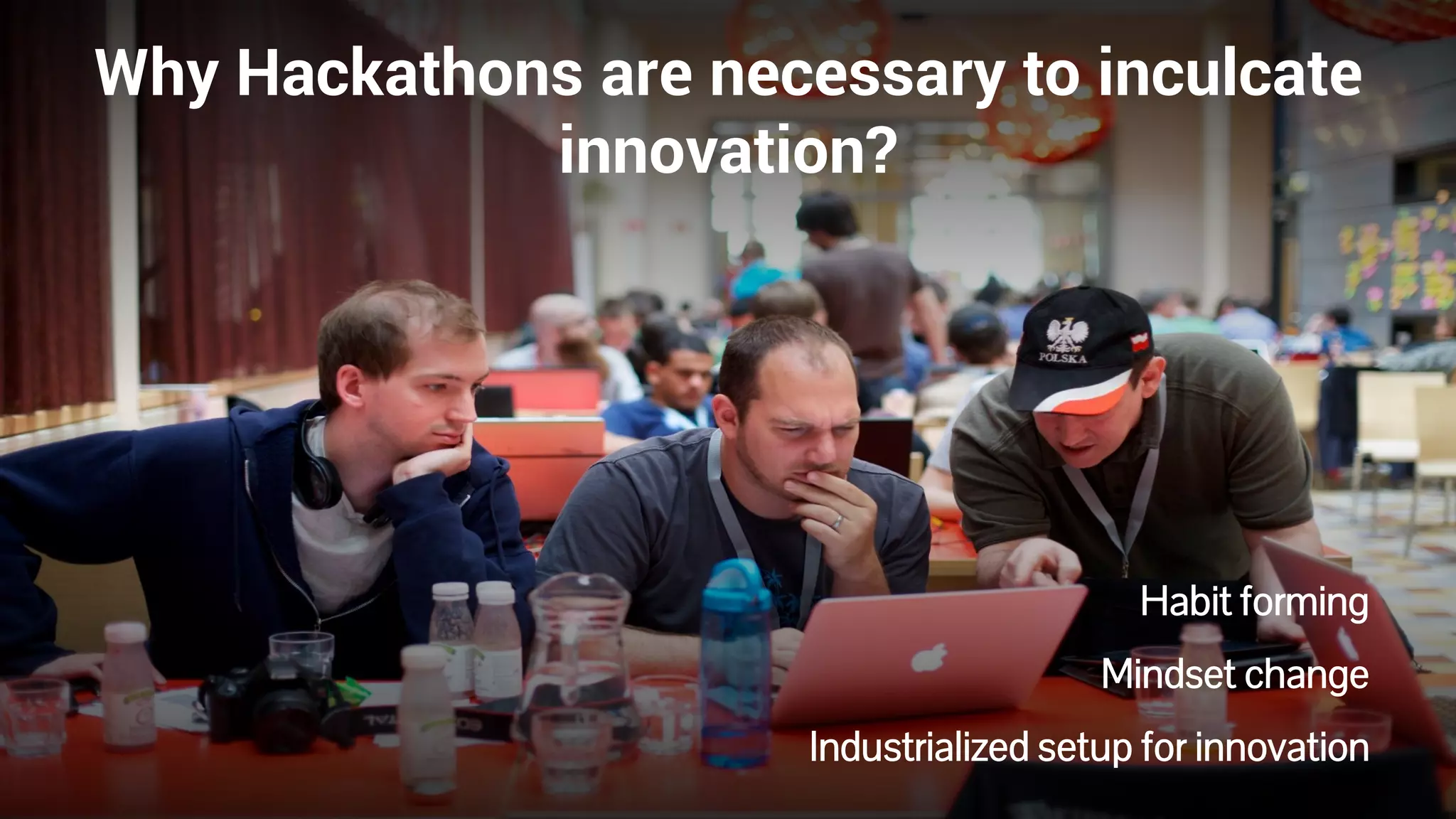 21© 2016 Persistent Systems
Why Hackathons are necessary to inculcate
innovation?
Habit forming
Mindset change
Industrialized setup for innovation
 