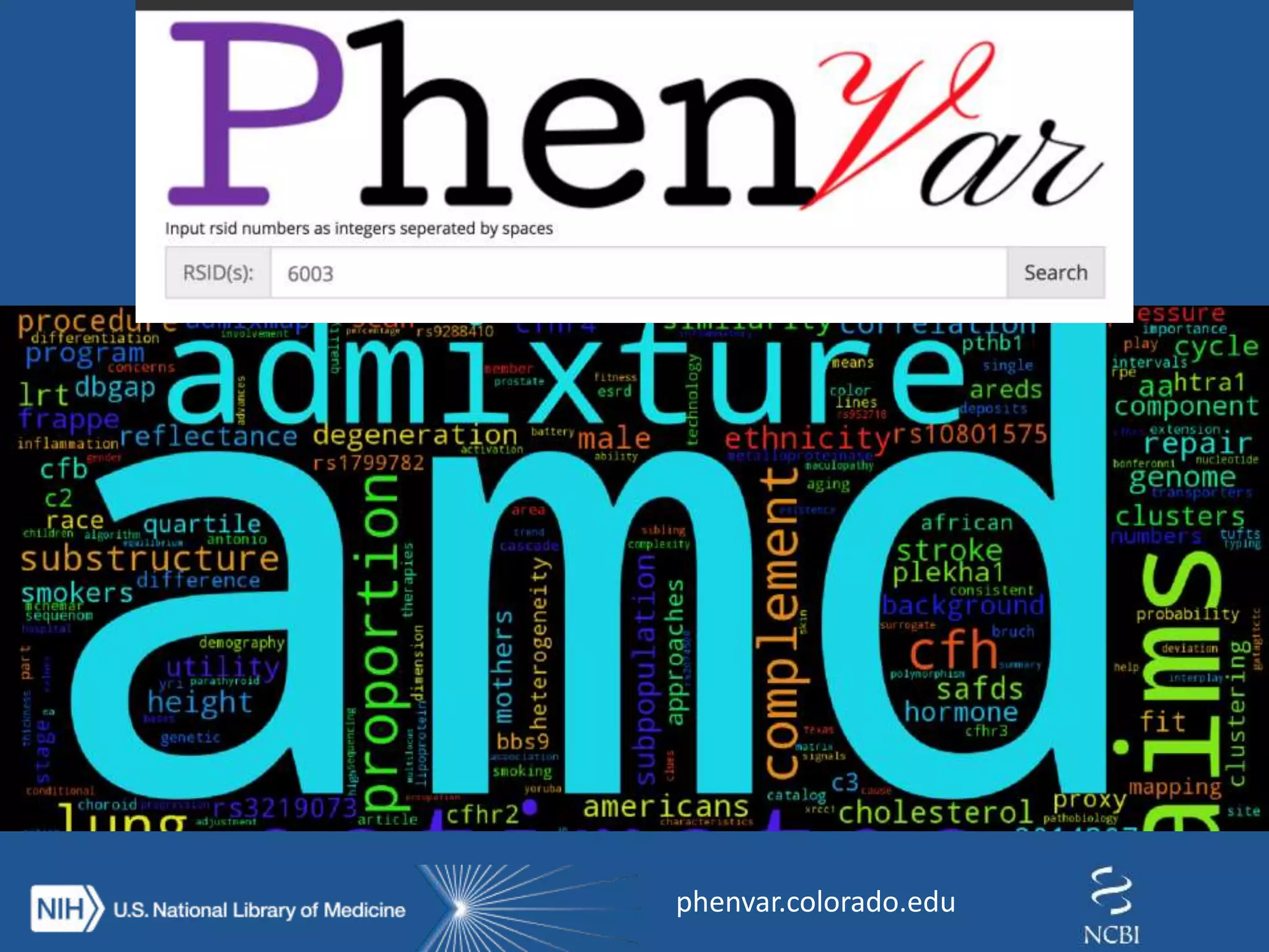 phenvar.colorado.edu
 