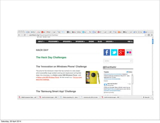 Saturday, 26 April 2014
 