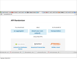 Saturday, 26 April 2014
 