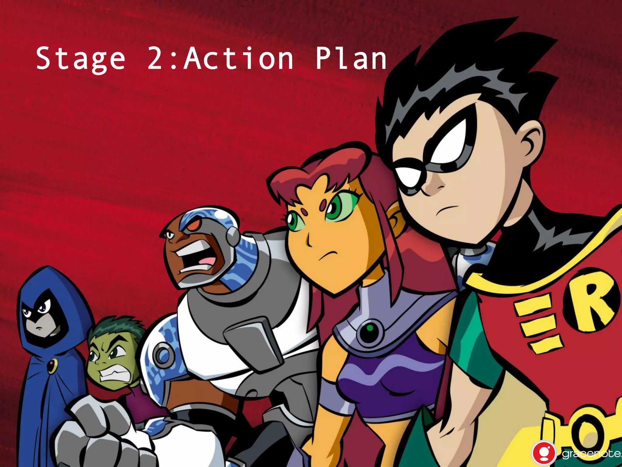 Stage 2: Action Plan

•  Figure
help
o 

out which APIs and data can

Mashape, Programmable Web, Google, Yahoo

•  Design

the hack

•  (If

working in a team) Divide and
conquer
o 
o 

Identify strengths of each team member,
and divide up the work
Define clear interfaces, inputs and
outputs, between each component

 