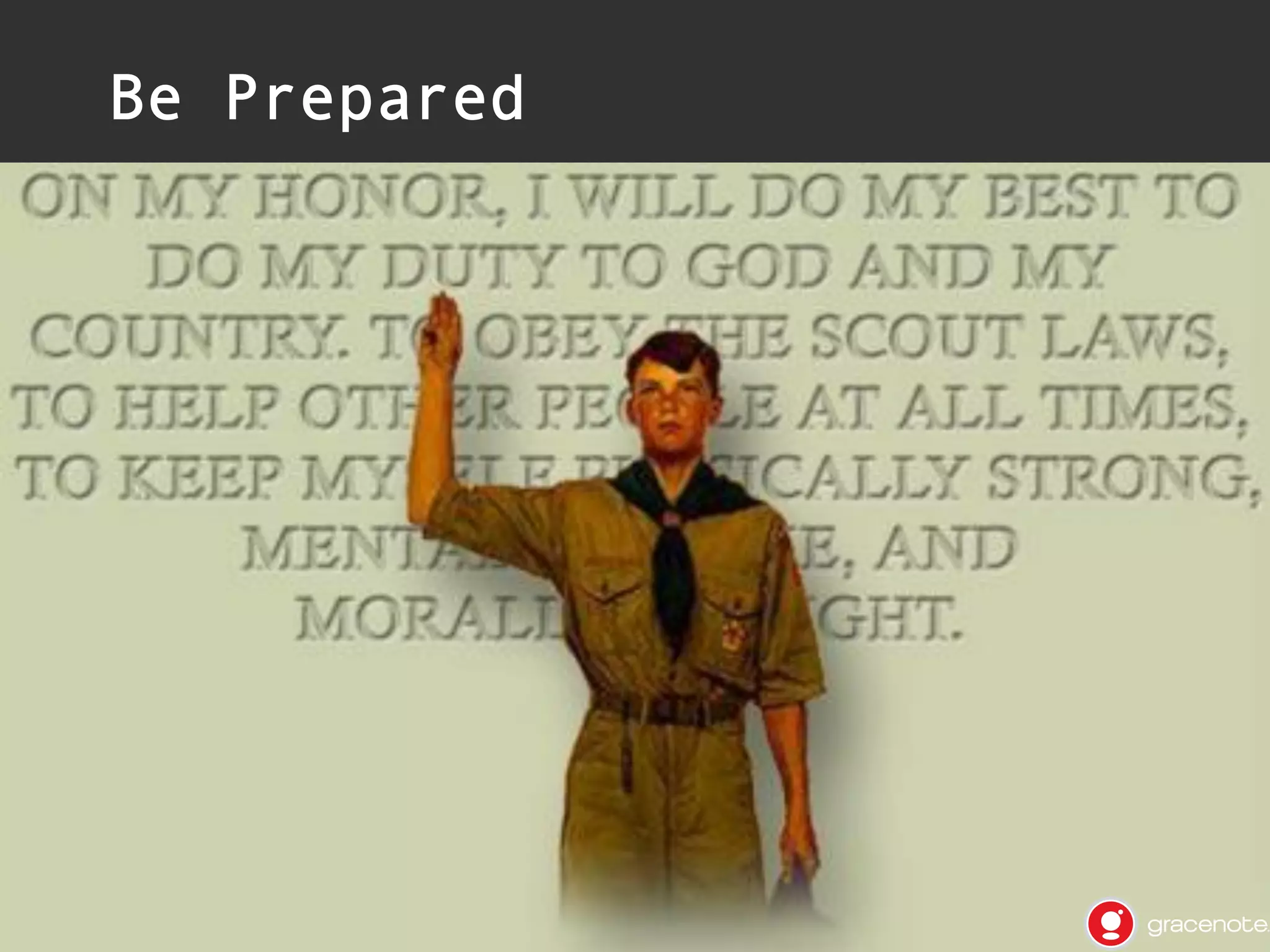 Be Focused
• 

Your only goal is to pitch

• 

A completed hack that does just
one thing well is better than a
hack that does lots of things
poorly

• 

Don't be afraid to make
assumptions or mock-up data

 