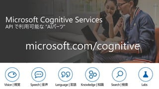 microsoft.com/cognitive
 