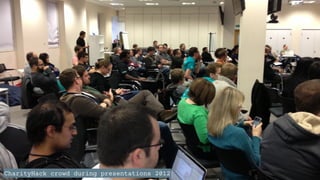 CharityHack crowd during presentations 2012
 