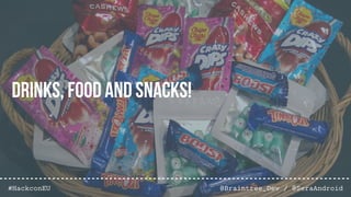 @Braintree_Dev / @SeraAndroid#HackconEU
Drinks, Food and Snacks!
@Braintree_Dev / @SeraAndroid
 
