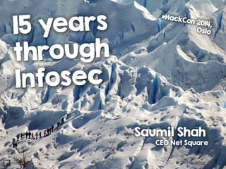15 years
through
Infosec

#Hack
C

on 201
4,
Oslo

Saumil Shah

CEO Net Square

net-square

HackCon '14

 