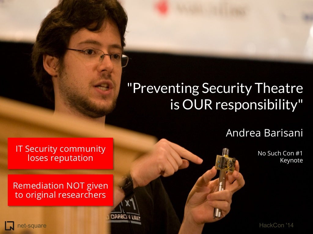 "Preventing Security Theatre is OUR