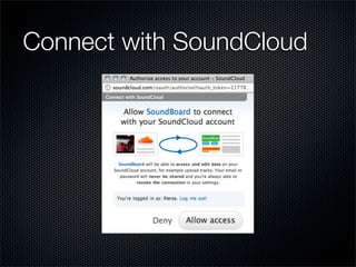 Connect with SoundCloud
 