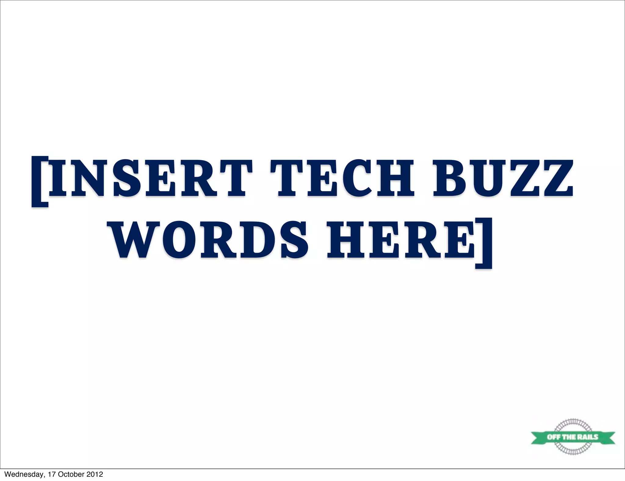 Hackday presentation by Jamie Andrews | PPT