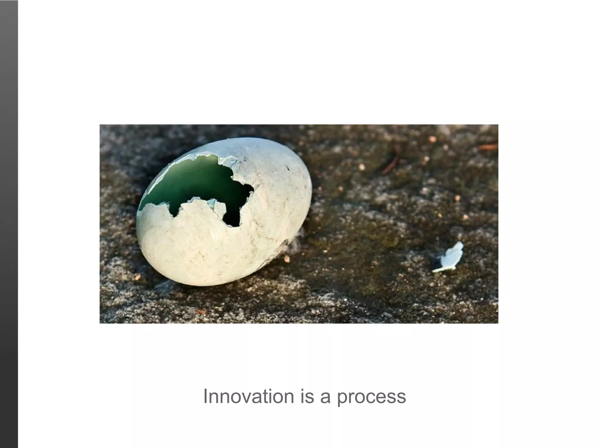 Innovation is a process
 
