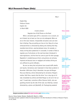 MLA Smaple Paper | PDF