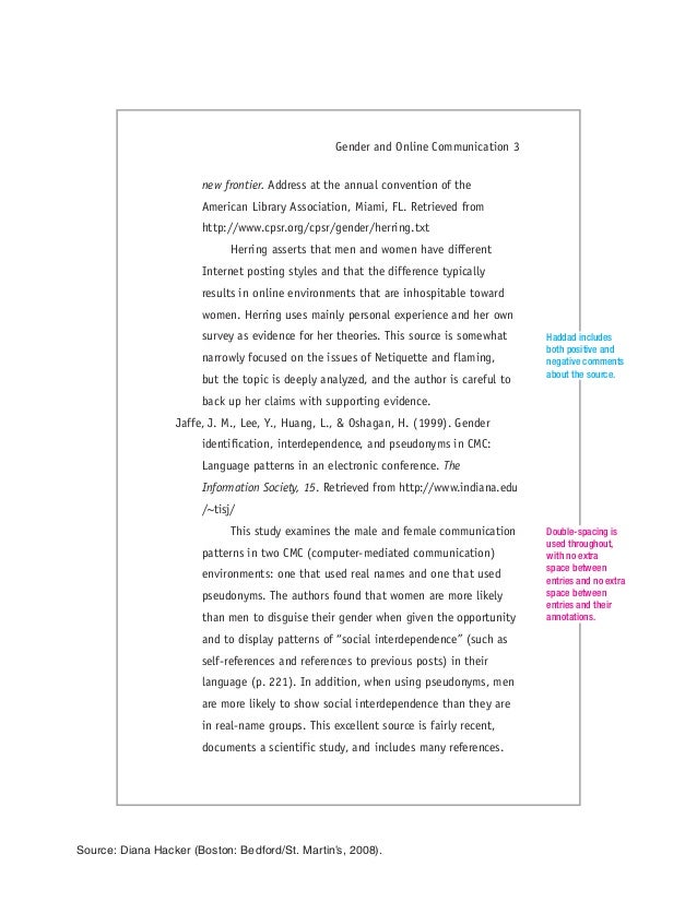 Easy examples of annotated bibliography