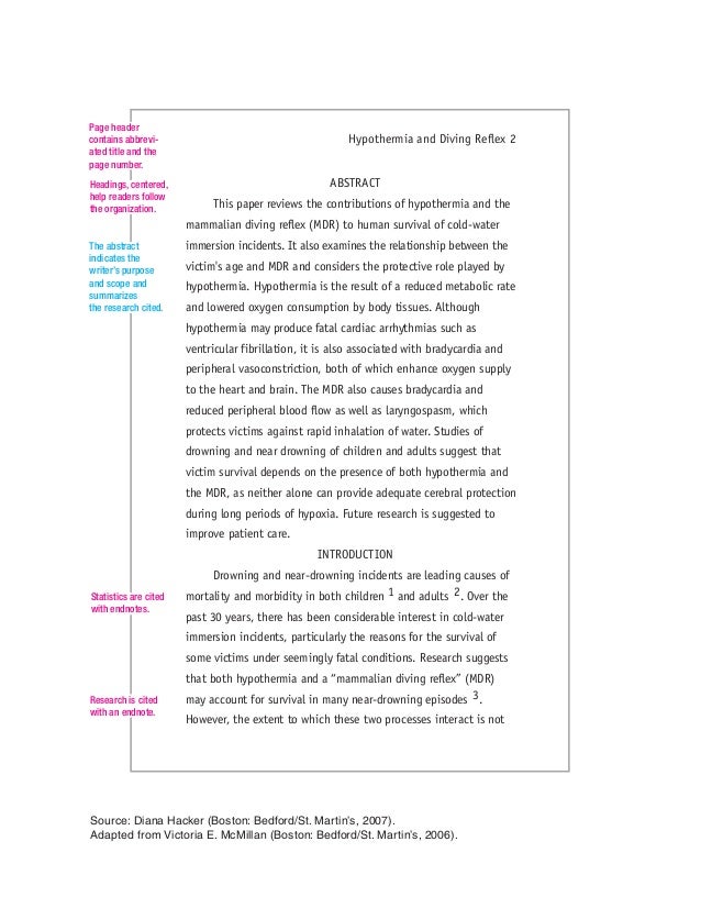 Apa research paper outline sample