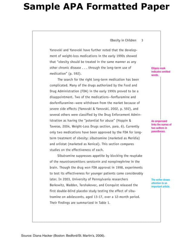 Sample APA Formatted Paper - by Dianna Hacker | PDF