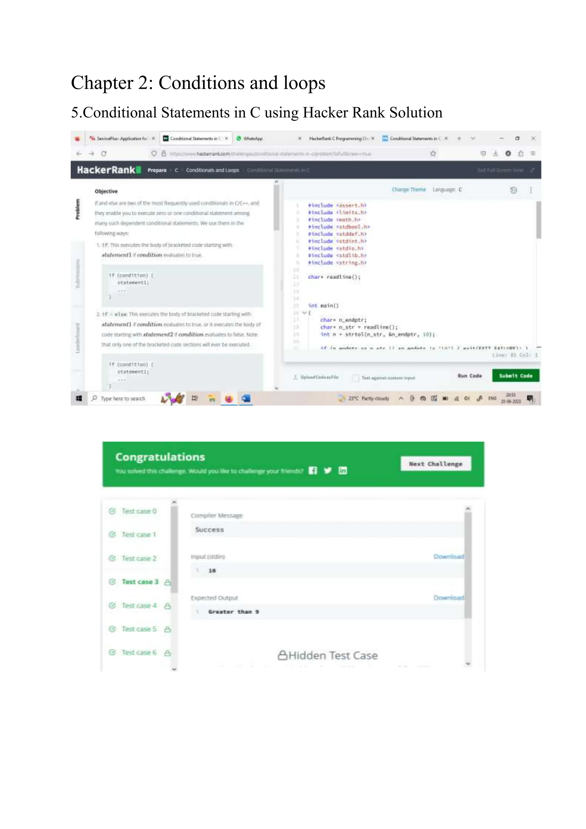 Hackerrank c programming challenges2 docx