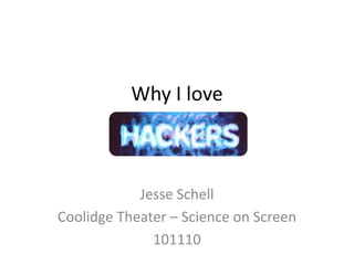 Why I love Jesse Schell Coolidge Theater – Science on Screen 101110 
