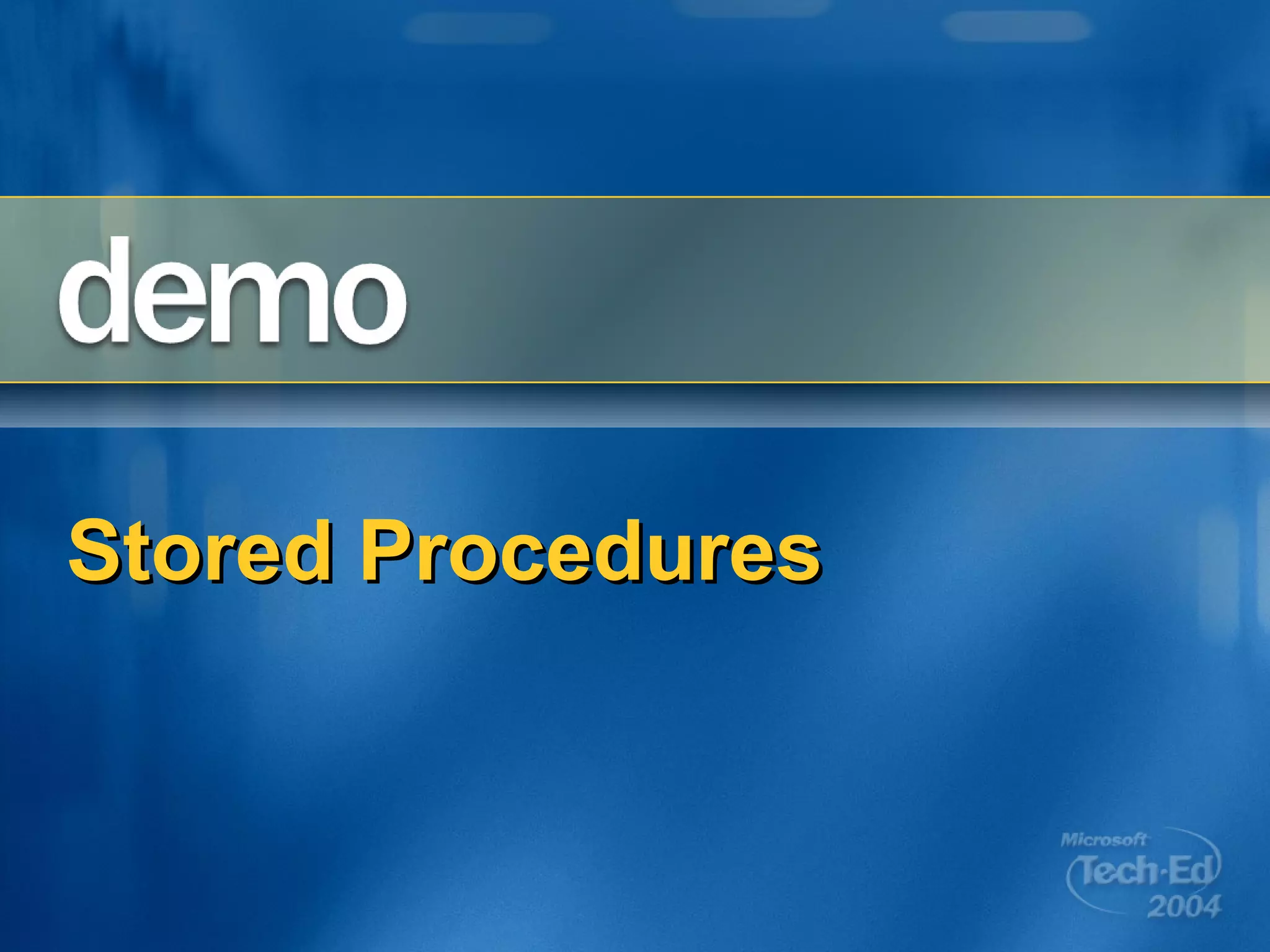 Stored Procedures 